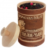 Вологодский Иван-чай со смородиной в берестяном туеске 70г