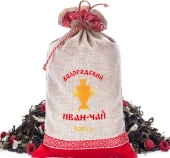 Вологодский Иван-чай с малиной в льняном мешке 300 г