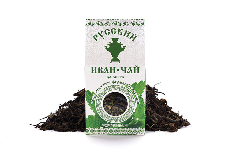 Russian Ivan Tea (Russian Willow herb Tea) with mint