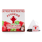 Русский Иван-чай с земляникой в пирамидках оптом