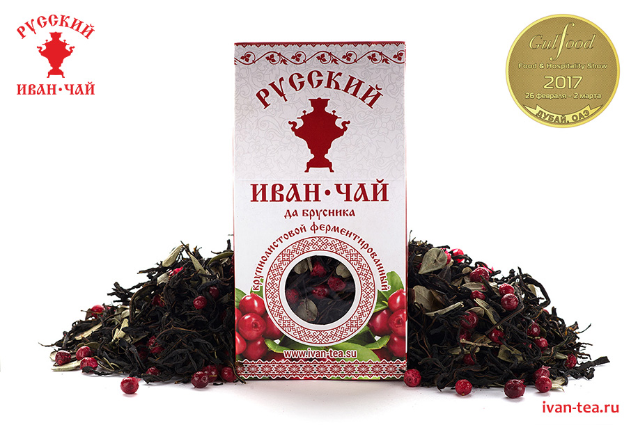 Русский Иван-чай с брусникой