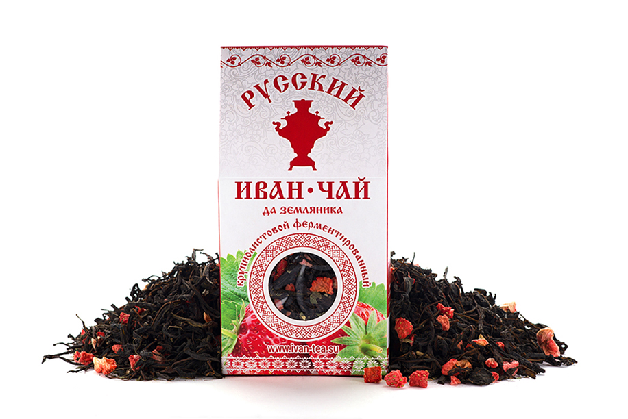 Russian Ivan Tea (Russian Willow herb Tea) with strawberries