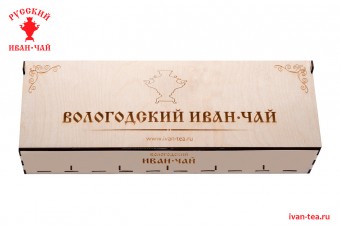 Подарочный простой короб Вологодский Иван-чай, арт. ДВ150ФП, прямоугольный