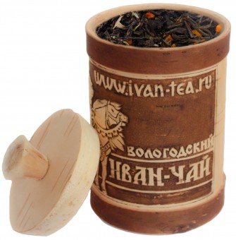 Вологодский Иван-чай с облепихой в берестяном туеске 70г