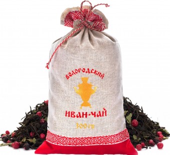 Вологодский Иван-чай со смородиной в льняном мешке 300 г