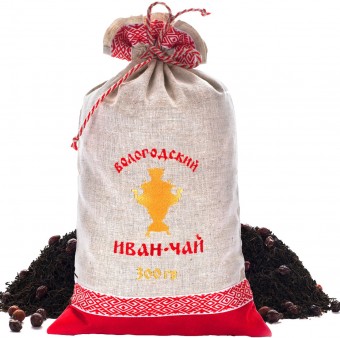 Вологодский Иван-чай с шиповником в льняном мешке 300 г