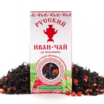 Купить Русский Иван-чай с земляникой от производителя Вологодский Иван-чай